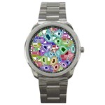 Board Interfaces Digital Global Sport Metal Watch Front