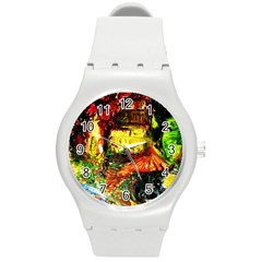 St Barbara Resort Round Plastic Sport Watch (m) by bestdesignintheworld