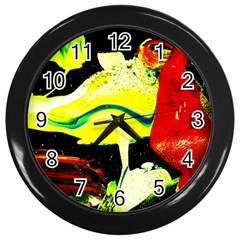 Drama 1 Wall Clocks (black) by bestdesignintheworld