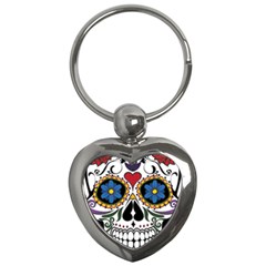 Cranium Sugar Skull Key Chains (heart)  by StarvingArtisan