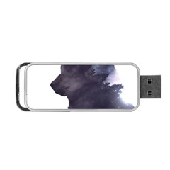 Black Wolf  Portable Usb Flash (two Sides) by StarvingArtisan