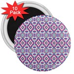 Colorful Folk Pattern 3  Magnets (10 pack)  Front