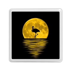 Moon Reflection Flamenco Animal Memory Card Reader (square)  by Simbadda