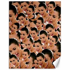 Crying Kim Kardashian Canvas 12  X 16   by Valentinaart