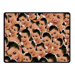 Crying Kim Kardashian Fleece Blanket (small) by Valentinaart