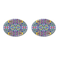 Colorful Flowers Cufflinks (oval) by LoolyElzayat