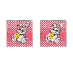 Illustration Rabbit Easter Cufflinks (square) by Sapixe