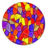 Mosaic Tiles Pattern Texture Magnet 5  (Round) Front