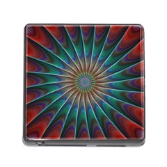 Fractal Peacock Rendering Memory Card Reader (square) by Sapixe