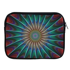 Fractal Peacock Rendering Apple Ipad 2/3/4 Zipper Cases by Sapixe