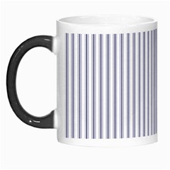 Mattress Ticking Narrow Striped Pattern In Usa Flag Blue And White Morph Mugs by PodArtist