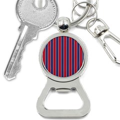 Large Red White And Blue Usa Memorial Day Holiday Pinstripe Bottle Opener Key Chains by PodArtist