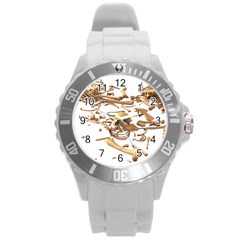 Skull Bone Skeleton Bones Round Plastic Sport Watch (l) by Sapixe