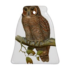 Bird Owl Animal Vintage Isolated Bell Ornament (two Sides) by Sapixe