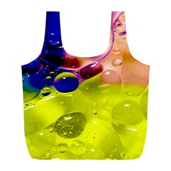 Abstract Bubbles Oil Full Print Recycle Bags (l)  by Nexatart