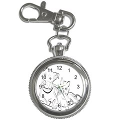 Dog Cat Pet Silhouette Animal Key Chain Watches by Sapixe