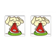 Doggy Dog Puppy Animal Pet Figure Cufflinks (square) by Sapixe