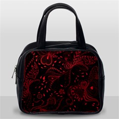 Seamless Dark Burgundy Red Seamless Tiny Florals Classic Handbags (one Side) by flipstylezfashionsLLC