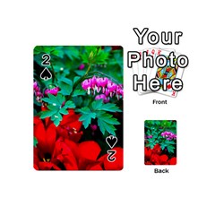 Bleeding Heart Flowers Playing Cards 54 (mini)  by FunnyCow