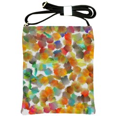 Colorful Paint Brushes On A White Background                                        Shoulder Sling Bag by LalyLauraFLM