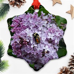 Lilac Bumble Bee Ornament (snowflake) by IIPhotographyAndDesigns