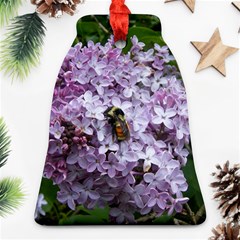 Lilac Bumble Bee Bell Ornament (two Sides) by IIPhotographyAndDesigns