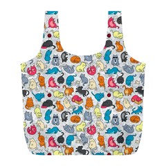 Funny Cute Colorful Cats Pattern Full Print Recycle Bags (l)  by EDDArt