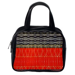 Creative Red And Black Geometric Design  Classic Handbags (one Side) by flipstylezfashionsLLC