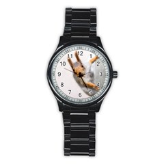 Curious Squirrel Stainless Steel Round Watch by FunnyCow