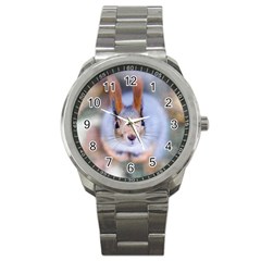 Squirrel Looks At You Sport Metal Watch by FunnyCow