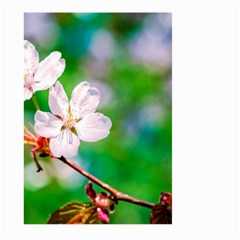 Sakura Flowers On Green Large Garden Flag (two Sides) by FunnyCow