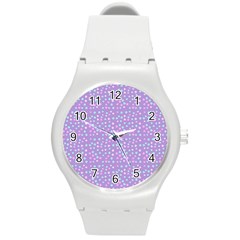 Heart Drops Round Plastic Sport Watch (m) by snowwhitegirl