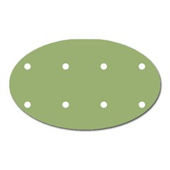 Olive Dots Oval Magnet by snowwhitegirl