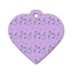 Heart Drops Violet Dog Tag Heart (one Side) by snowwhitegirl