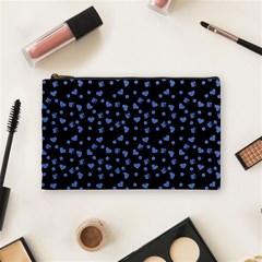 Blue Hearts Cosmetic Bag (medium) by snowwhitegirl