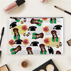 Office Girl Pattern Cosmetic Bag (large) by snowwhitegirl