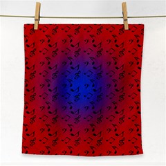 Red Music Blue Moon Face Towel by snowwhitegirl