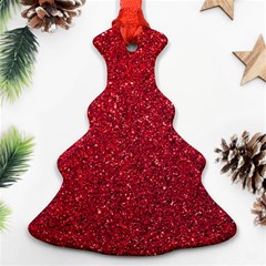 Red  Glitter Christmas Tree Ornament (two Sides) by snowwhitegirl