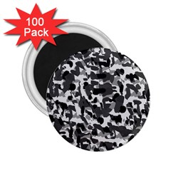 Grey Camo 2 25  Magnets (100 Pack)  by snowwhitegirl