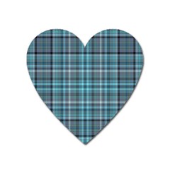 Teal Plaid Heart Magnet by snowwhitegirl