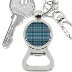 Teal Plaid Bottle Opener Key Chains by snowwhitegirl