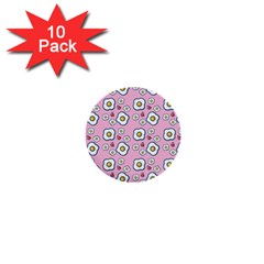 Eggs Pink 1  Mini Buttons (10 Pack)  by snowwhitegirl