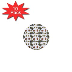 Fast Food White 1  Mini Buttons (10 Pack)  by snowwhitegirl