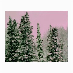 Winter Trees Pink Small Glasses Cloth (2-side) by snowwhitegirl