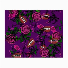 Purple  Rose Vampire Small Glasses Cloth by snowwhitegirl