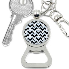 Blue Teapot Chevron Bottle Opener Key Chains by snowwhitegirl