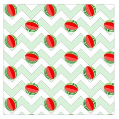 Watermelon Chevron Green Large Satin Scarf (square) by snowwhitegirl