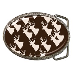 Brown Deer Pattern Belt Buckles by snowwhitegirl