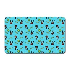 School Girl Pattern Blue Magnet (rectangular) by snowwhitegirl