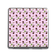 School Girl Pattern Pink Memory Card Reader (square 5 Slot) by snowwhitegirl